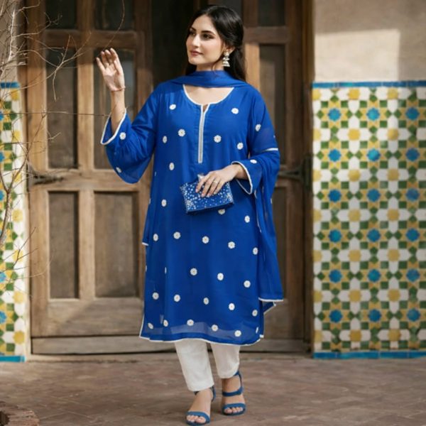 Premium Chiffon Unstitched 3 Piece Suit